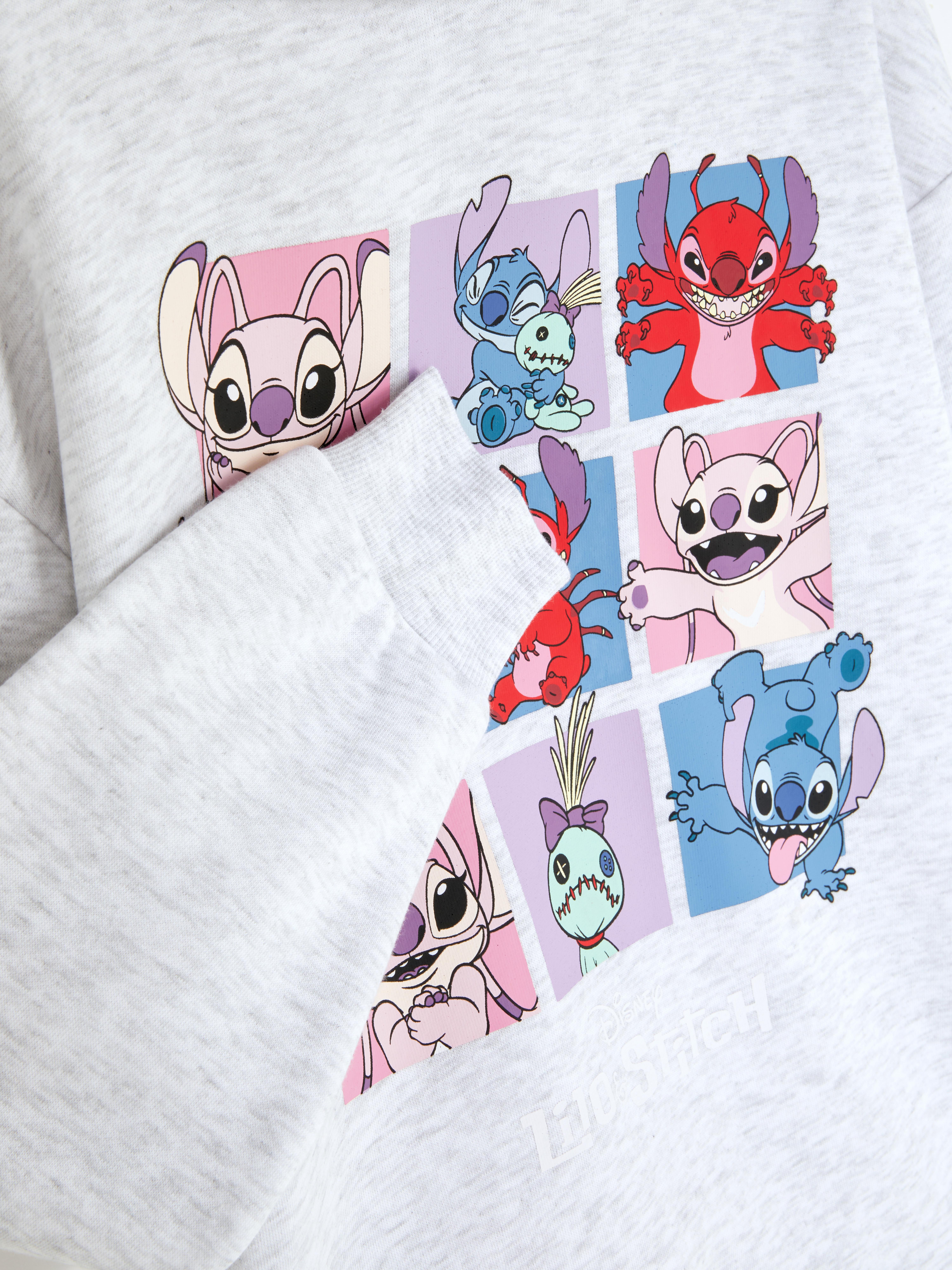 Hanorac cu imprimeu Disney Stitch. Un hanorac cu umeri căzuți, manșete cu nervuri și un imprimeu Disney Experiments.