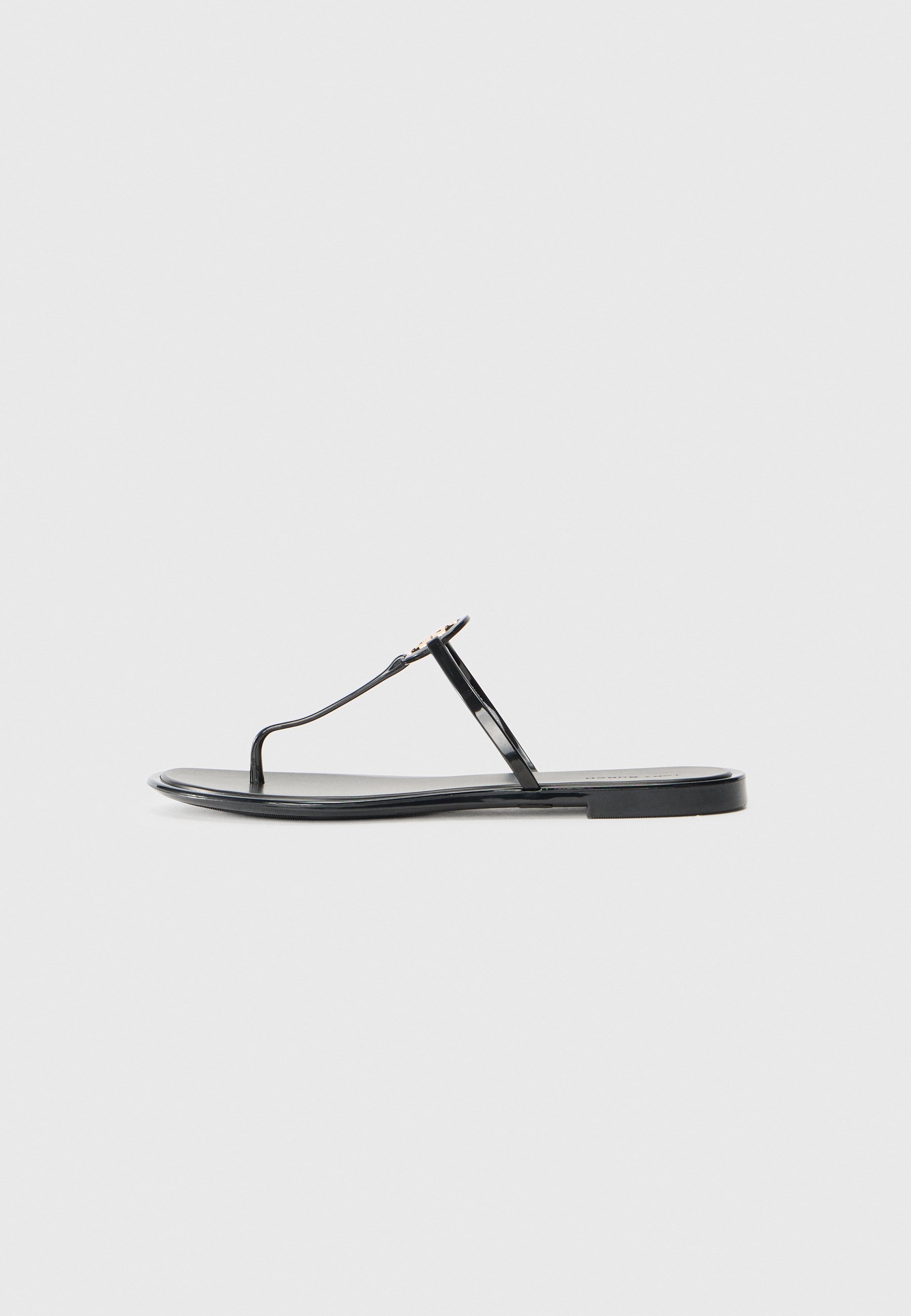 Tory Burch MILLER JELLY - T-bar sandalen - perfecte zwart/goudkleurige uitvoering