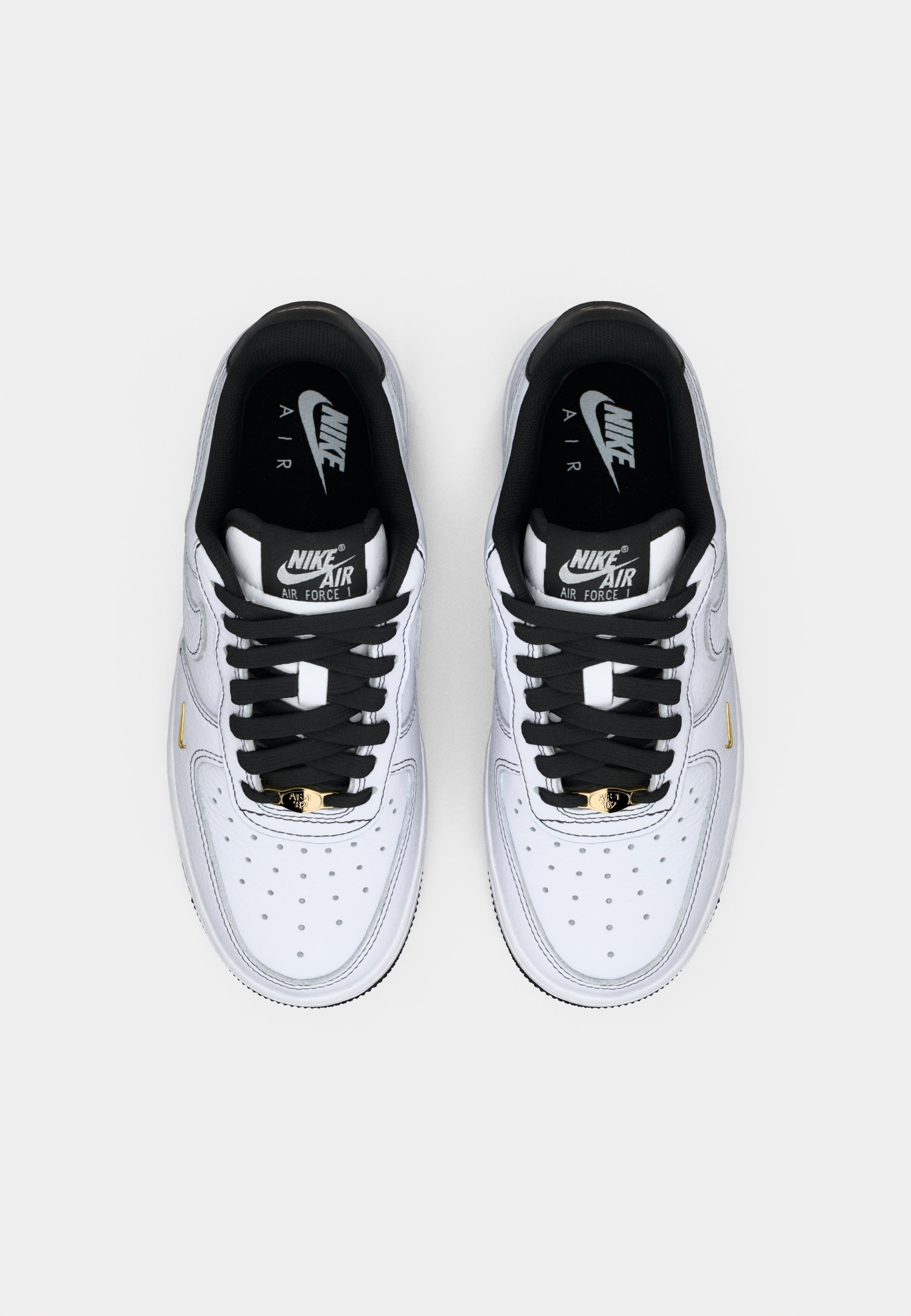 Nike Sportswear AIR FORCE 1 07 - Sneakers - wit/zwart/metallic goudkleurig