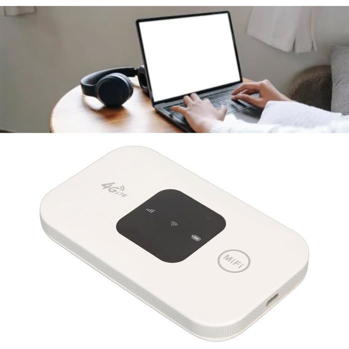 Punto de acceso WiFi móvil 4G FEBEST - Conecta hasta 10 dispositivos - Batería de 2100 mAh - Ranura para tarjeta SIM