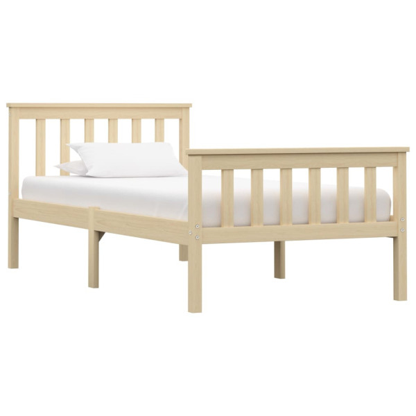 Łóżko Drewniane Rama Łóżka Sofa Brązowe Do Sypialni Pokoju 100 x 200 cm