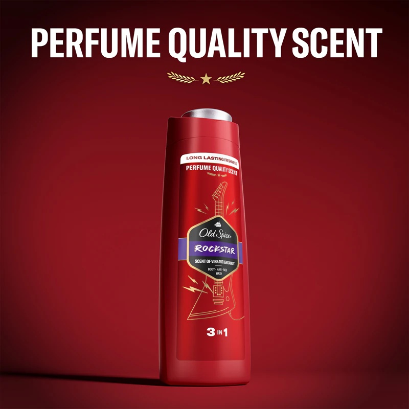 Old Spice RockStar гел за туширање за мушкарце за лице, тело и косу
