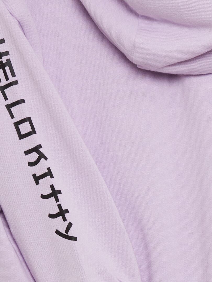 Bluza z kapturem Hello Kitty z polaru – FIOLETOWA