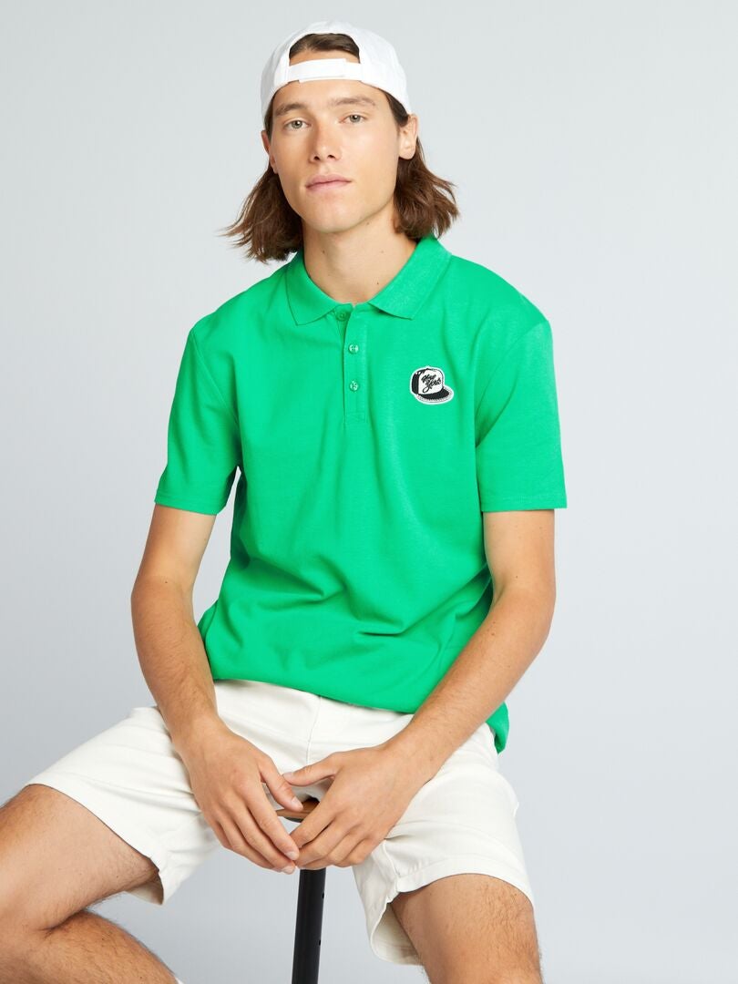 Polo Piqué de Algodão - VERDE