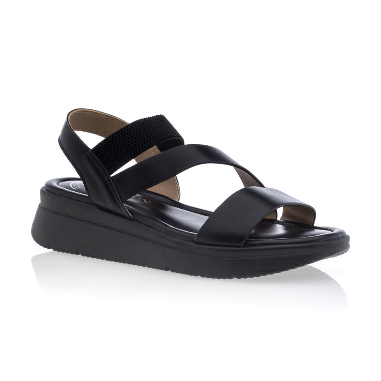 Svarte sandaler / sko med åpen tå til dame