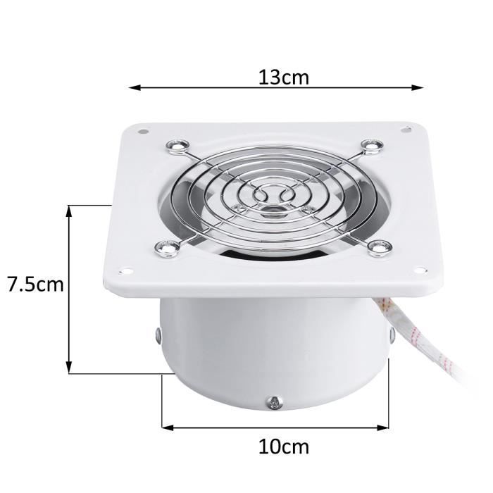 Extractor de aire silencioso TEMPSA para ventana, ideal para cocina y baño.