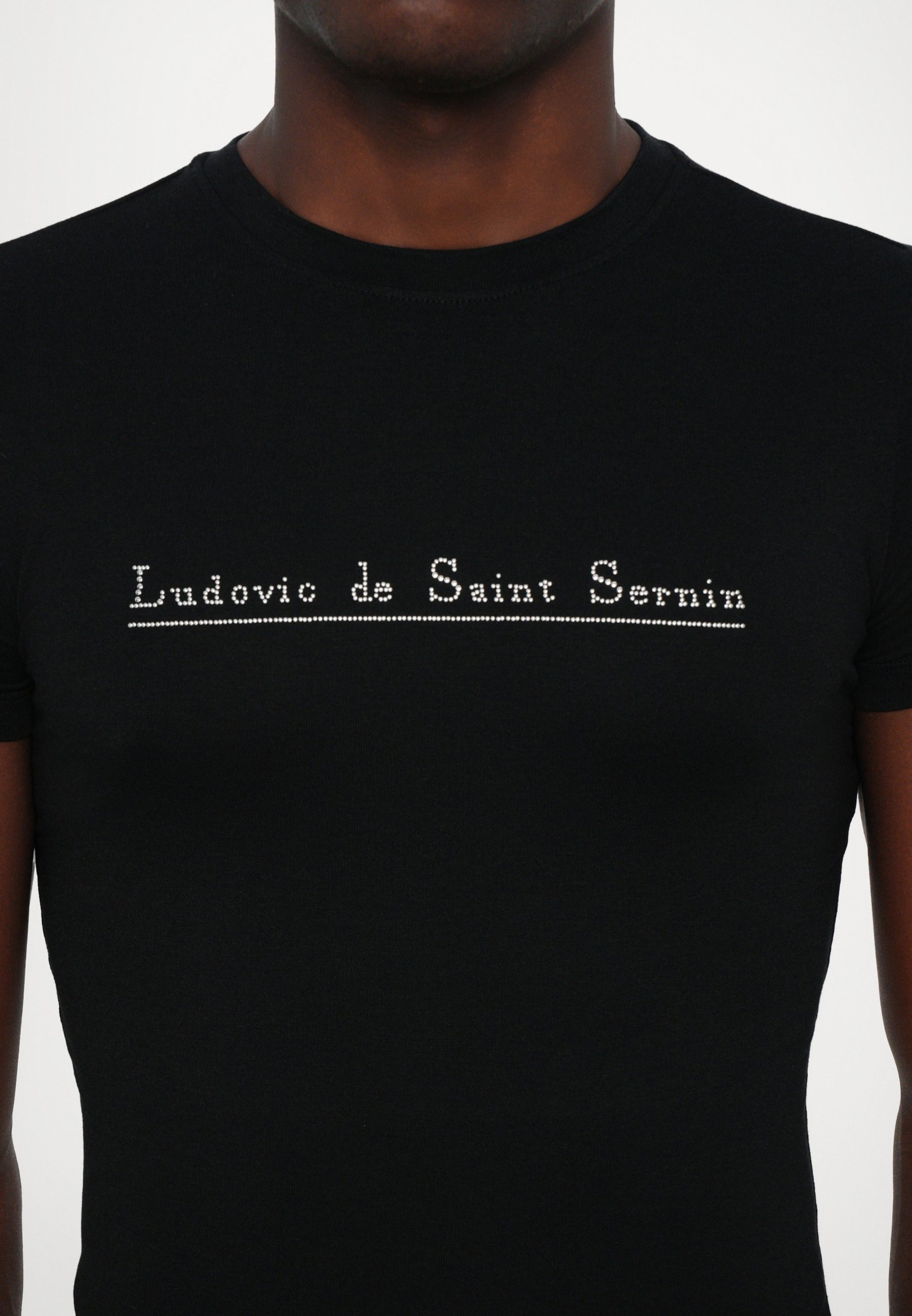 Ludovic de Saint Sernin SIMPLE SHORT SLEEVES STUD LOGO UNISEX - Print T-shirt - zwart