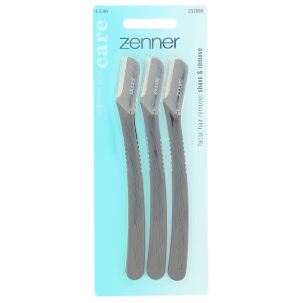 Zenner britvice za obrvi<br>črne, 3 kosi