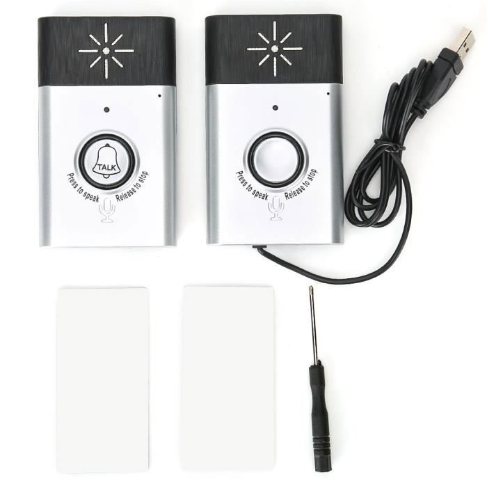 Sistema de intercomunicación inalámbrico portátil de 2,4 GHz con doble voz y conector DIN.