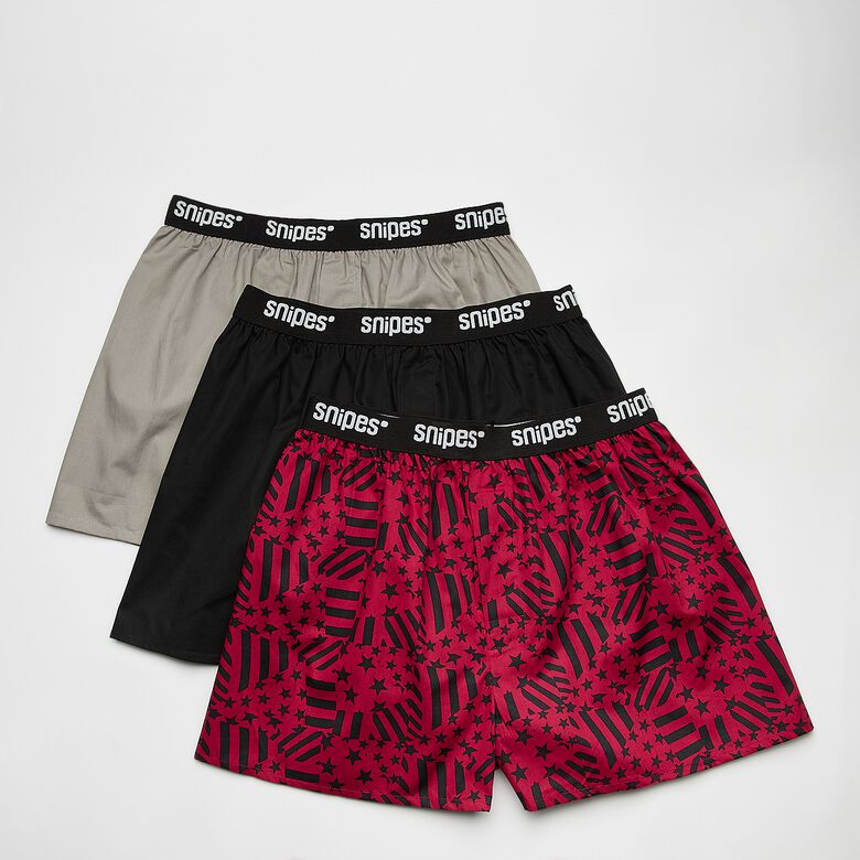 Zwarte boxershorts met geweven bandjes (3 stuks)