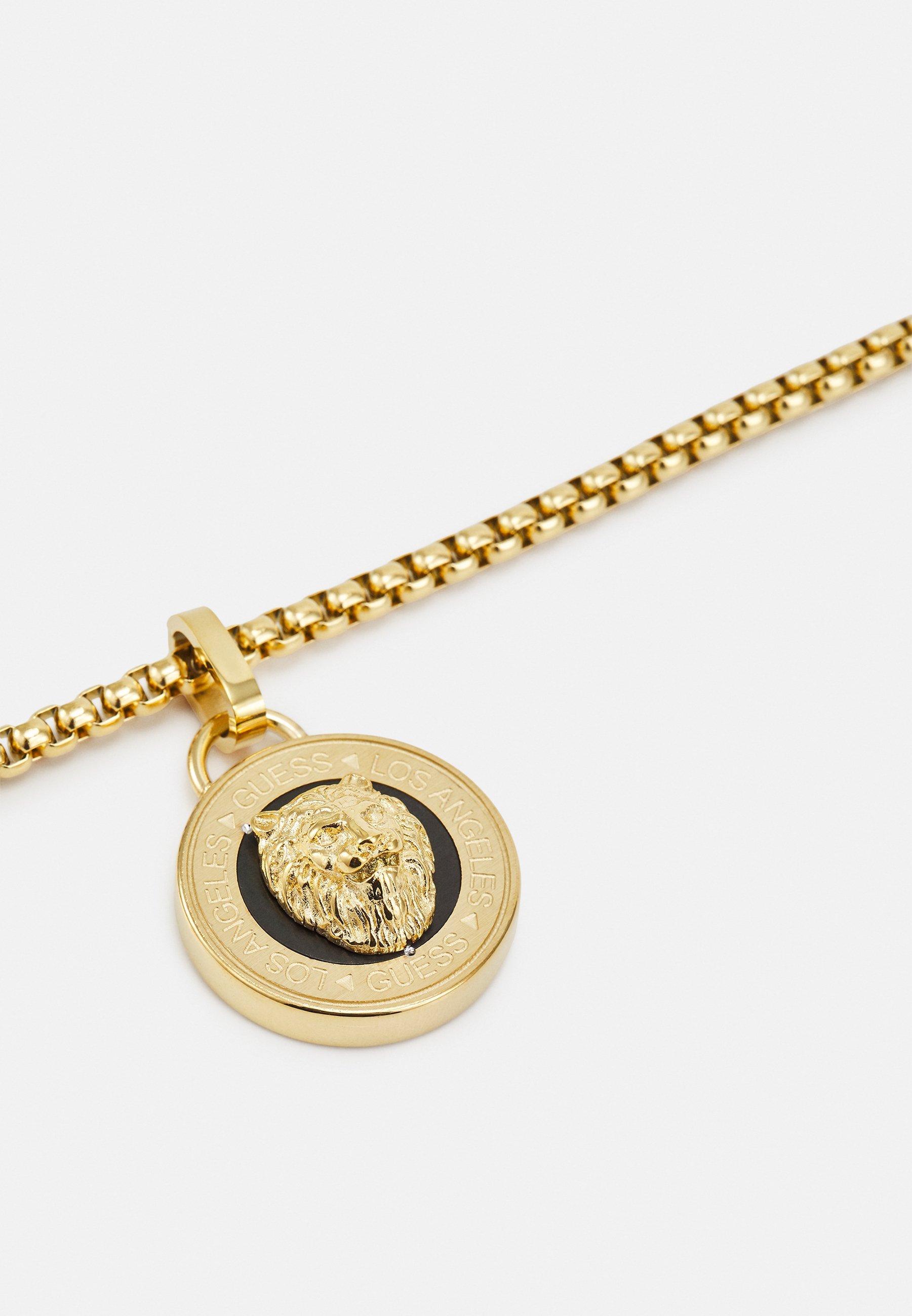 Guess LION KING - Halsketting - geelgoudkleurig/zwart
