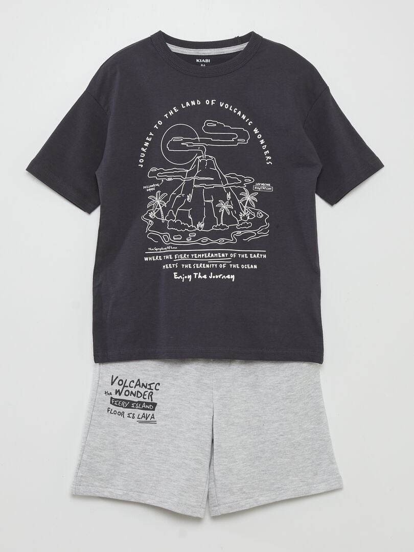 Conjunto de pijama - 2 piezas - GRIS