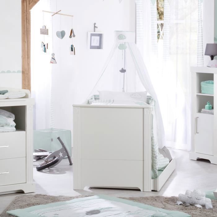 Cuna convertible ROBA Maxi de altura regulable - 70x140 cm - Madera blanca