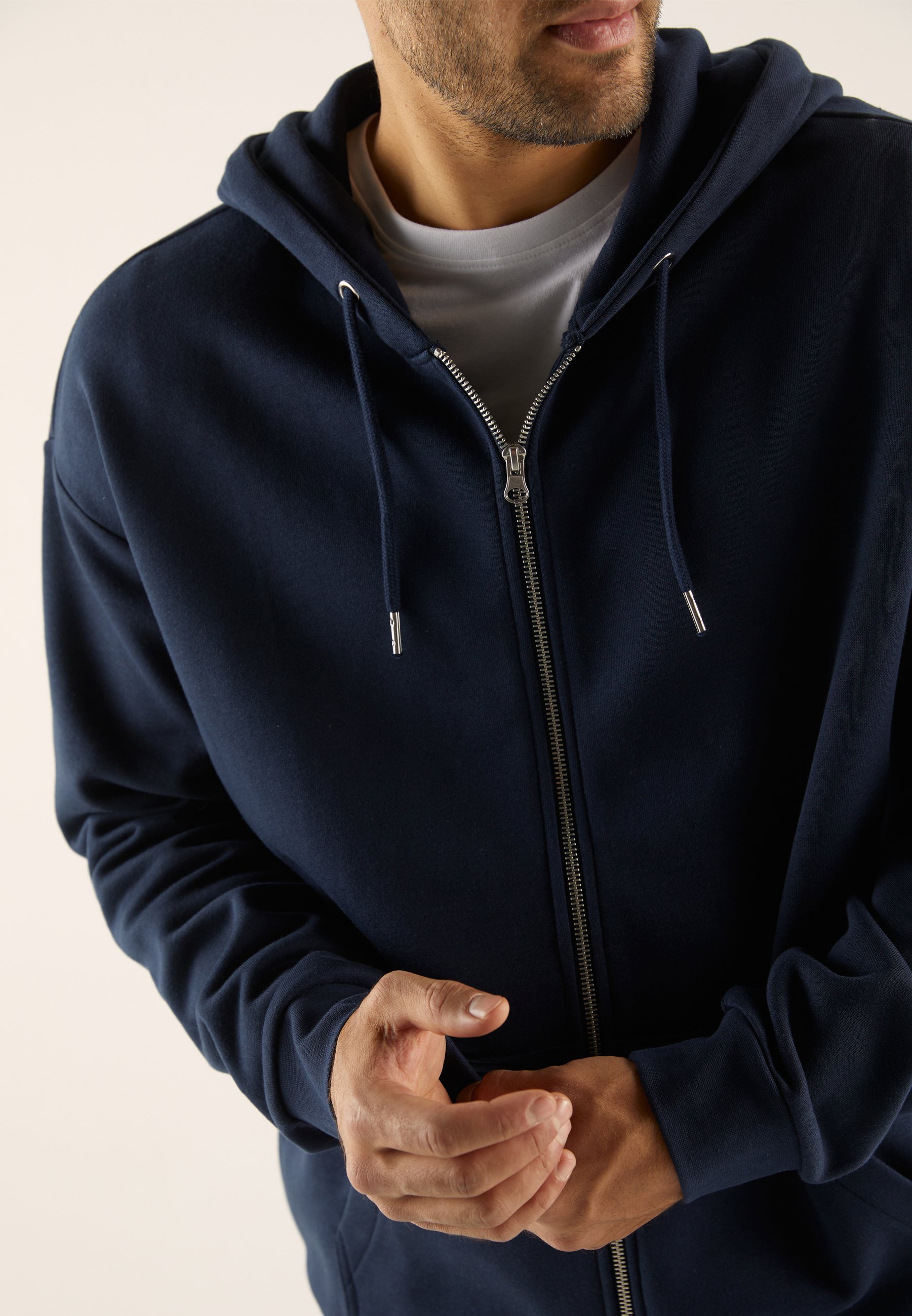 Sweat-shirt zippé Pier One - bleu foncé