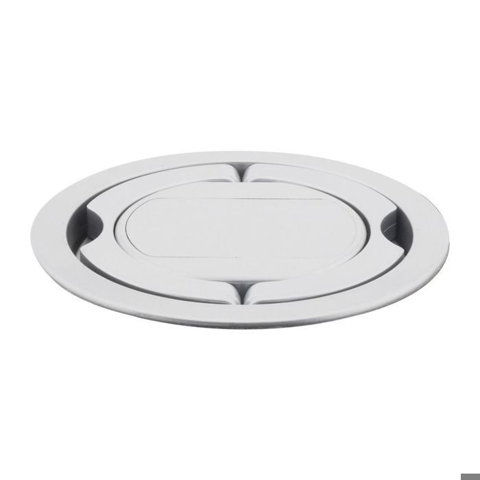 Regleta empotrable de cocina Otio con 3 enchufes Schuko de 16 A - Gris