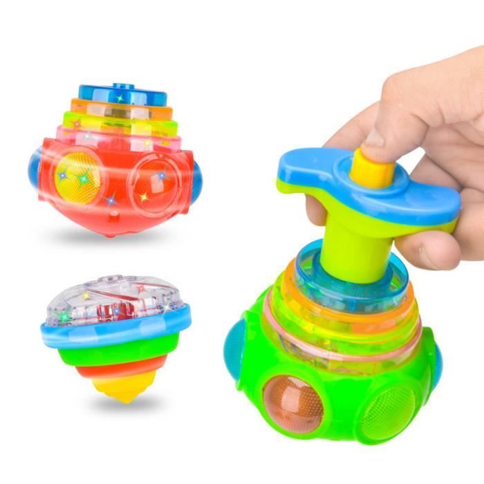 Light-Up Toy - UFO - UFO Spinning Top - 2pcs - LED Piggy - Music