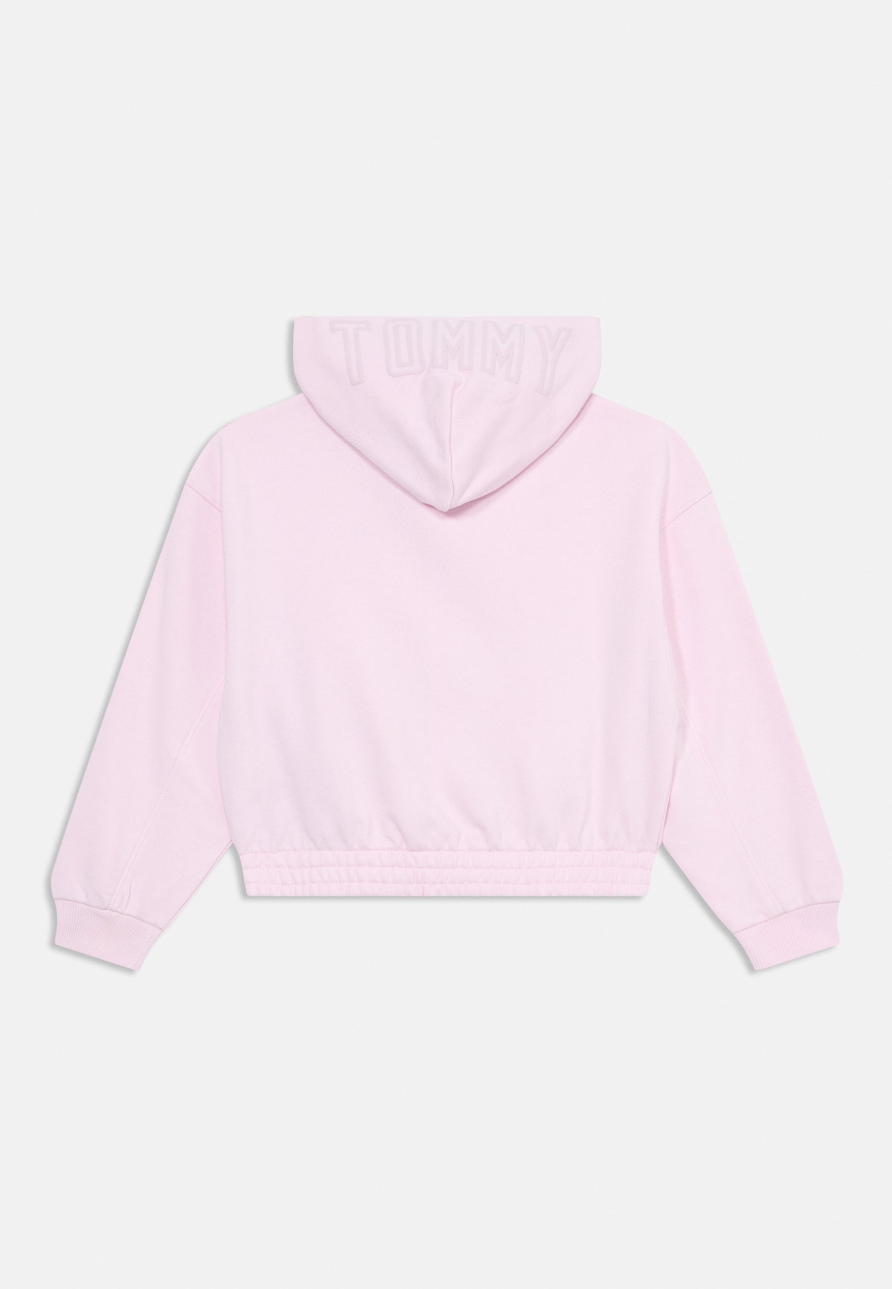 Tommy Hilfiger hoodie met reliëfprint en ritssluiting - Sweatshirt met ritssluiting - lichtroze