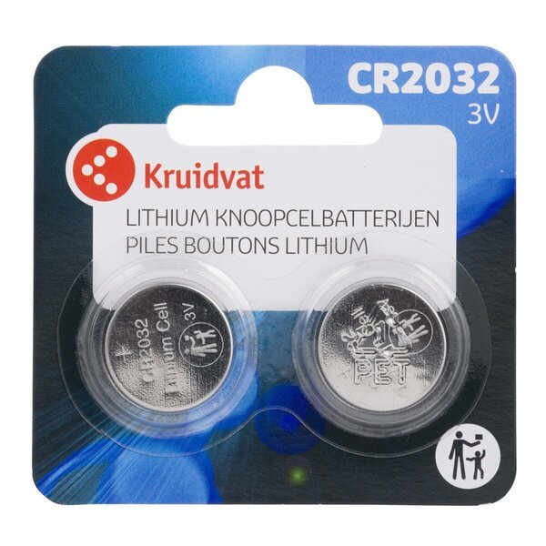 Kruidvat CR2032 sagos formos baterijos<br>2 vnt.