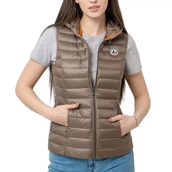 Doudoune Sans Manche Taupe Femme Jott Mali NOOS