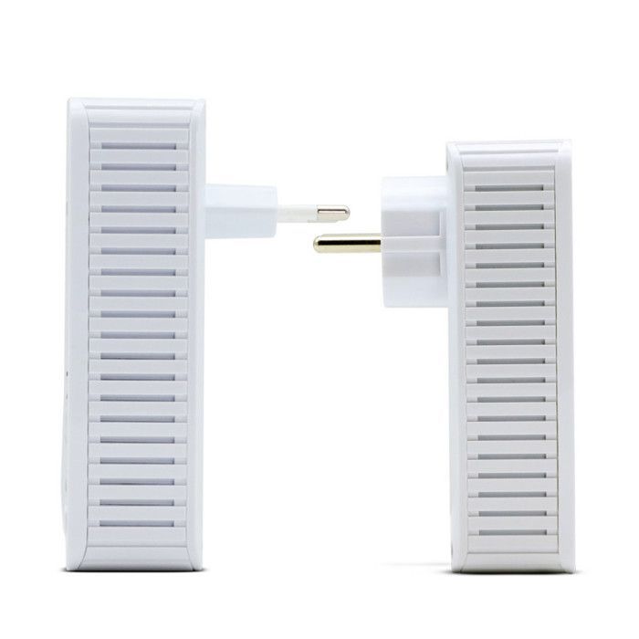 Prise CPL Duo Wi-Fi 600 Mb/s avec prise gigogne - blanc