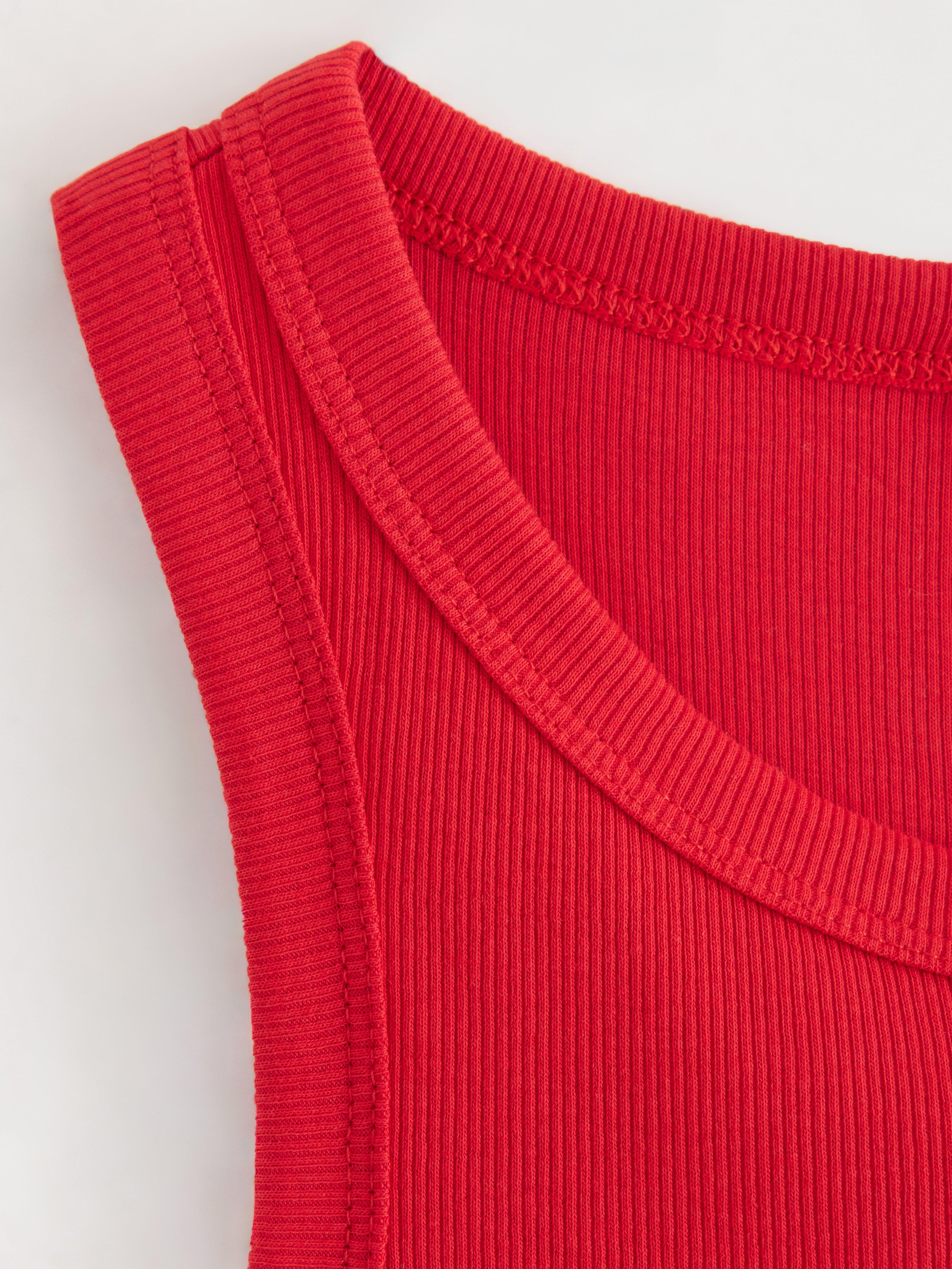 Ribbat linne Dark Red