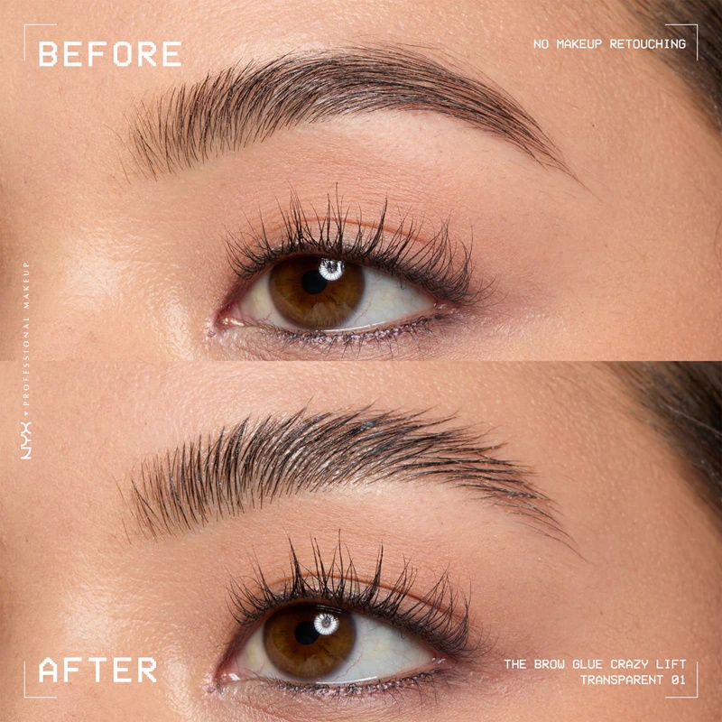 NYX Professional Makeup The Brow Glue Crazy Lift ilgstošas iedarbības uzacu želeja
