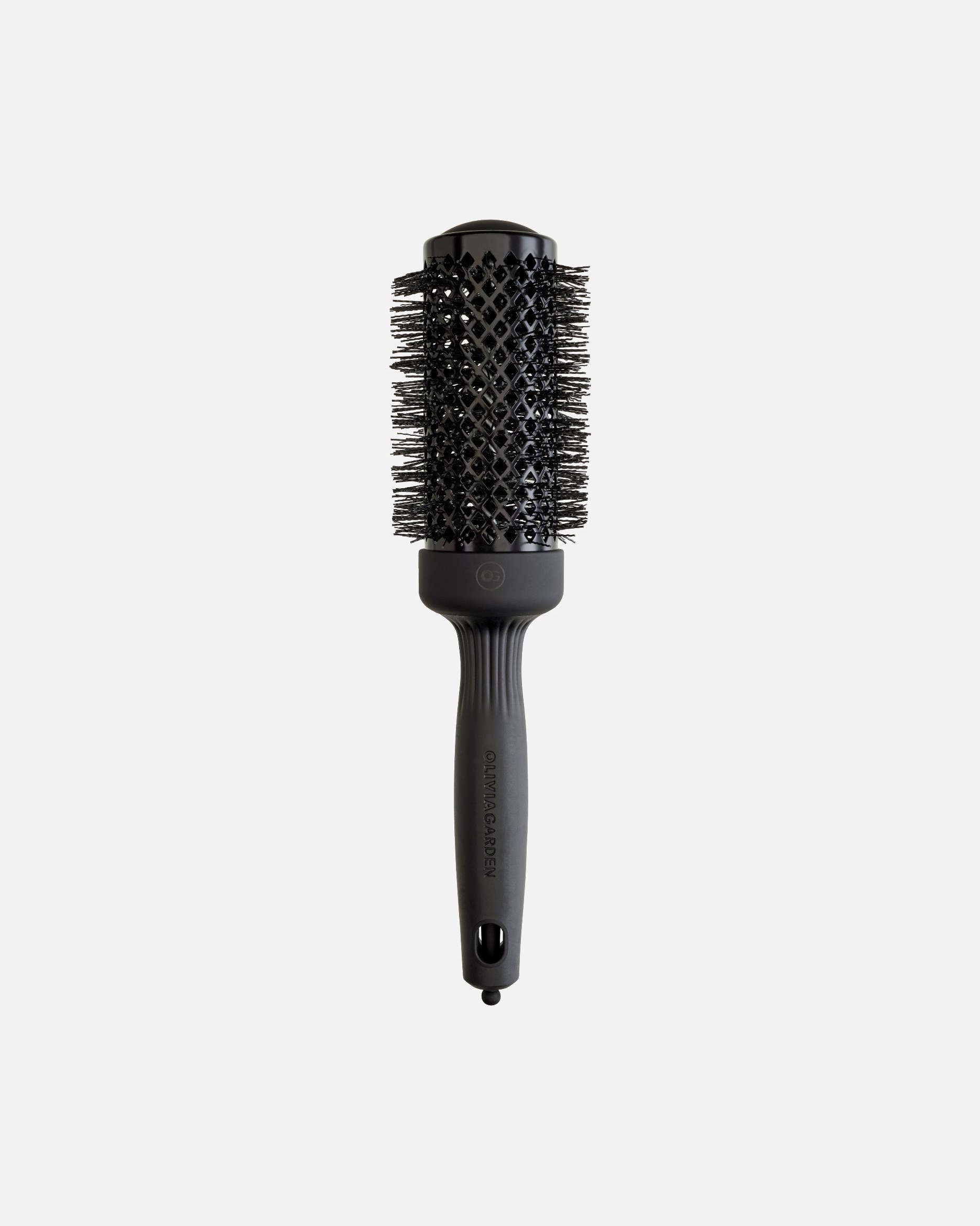 Olivia Garden EXPERT Blowout Shine viļņainā apaļā suka, melna - 25 mm
