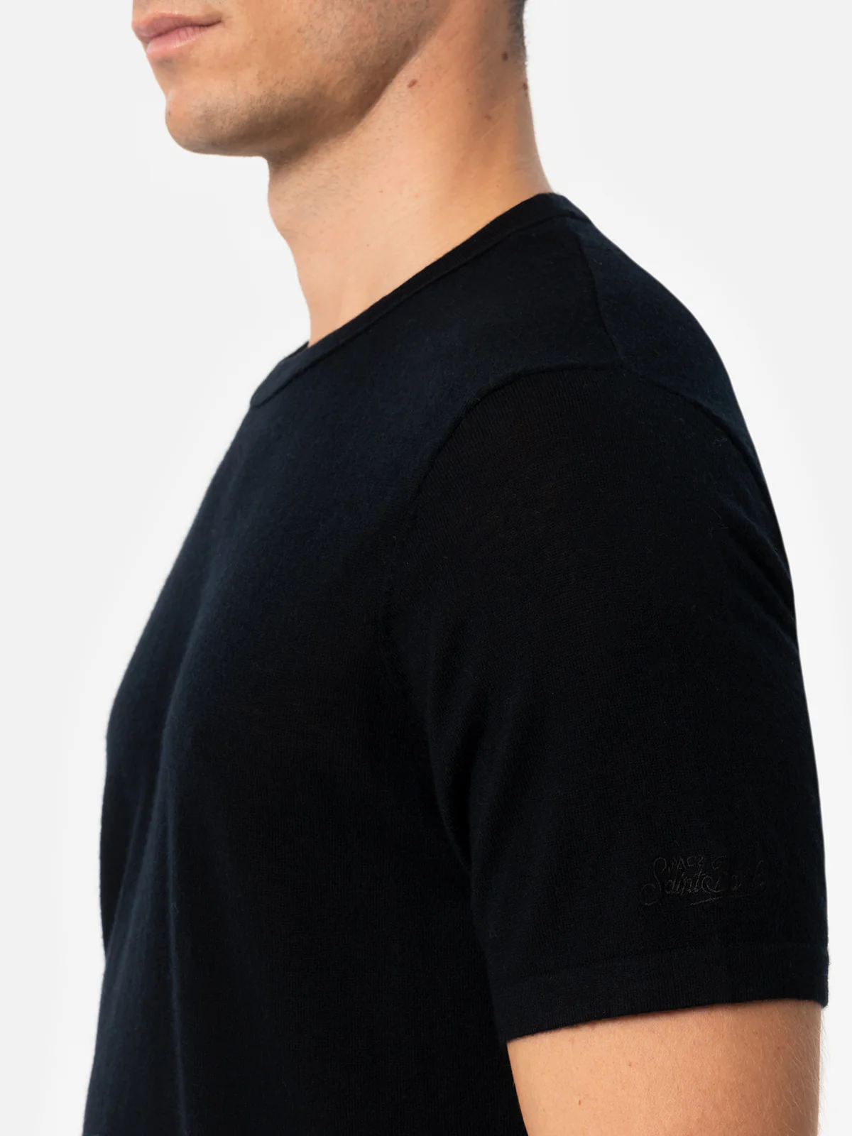 Scott Black T-shirt voor heren van kasjmierblend