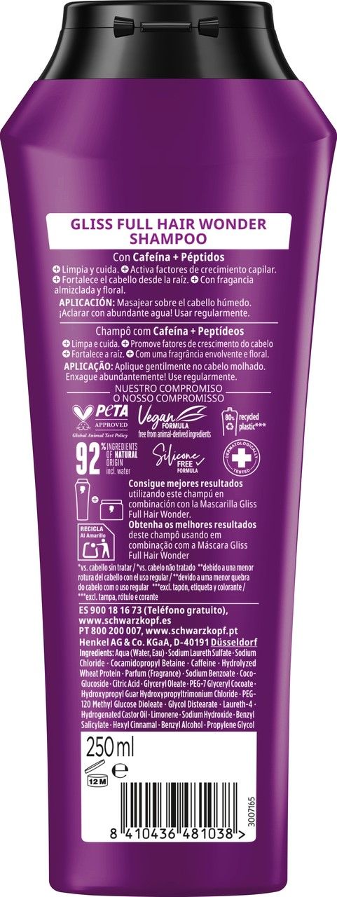 Full Hair Wonder biezinošais šampūns Šampūni