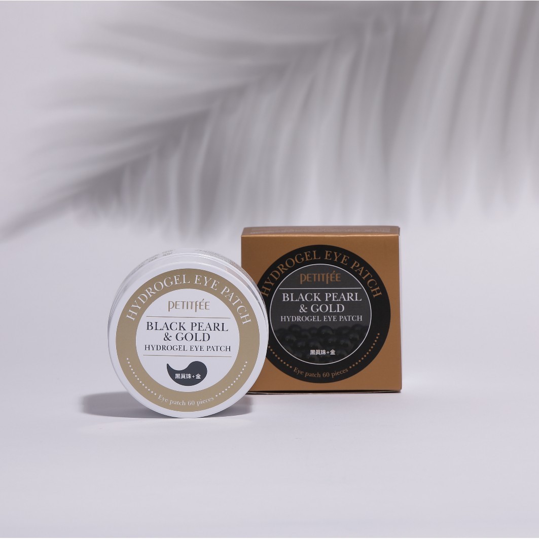Petitfee Augenpads PETITFEE Schwarze Perle & Gold Hydrogel-Augenpads — 30 paar