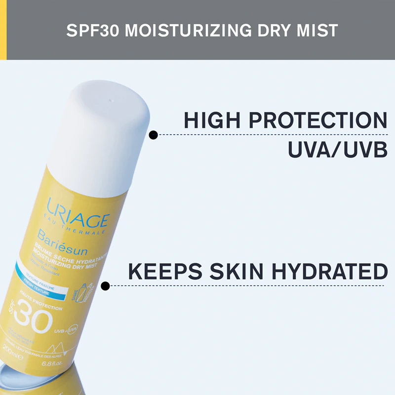 Uriage Bariésun Dry Mist SPF 30 vodeodolná opaľovacia hmla SPF 30
