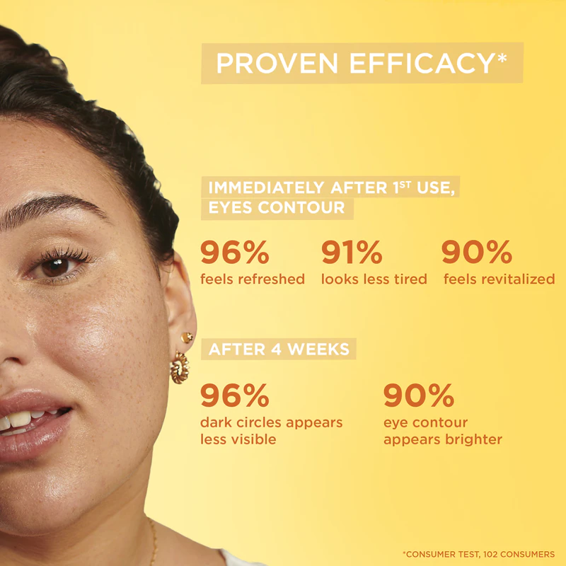 Máscara para olhos hidratante e iluminadora com vitamina C da Garnier