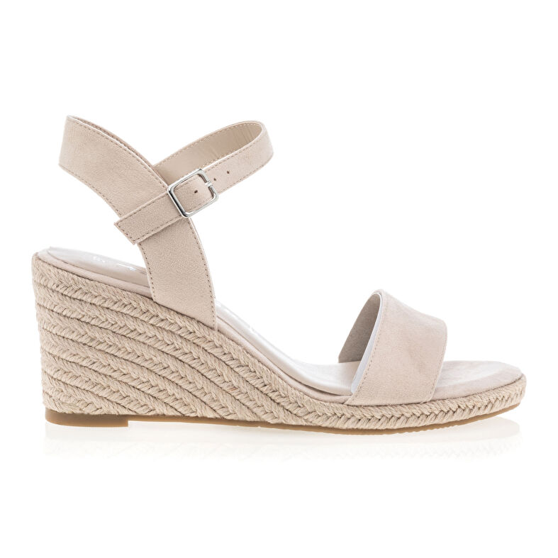 Beige espadriller med tausåle til dame
