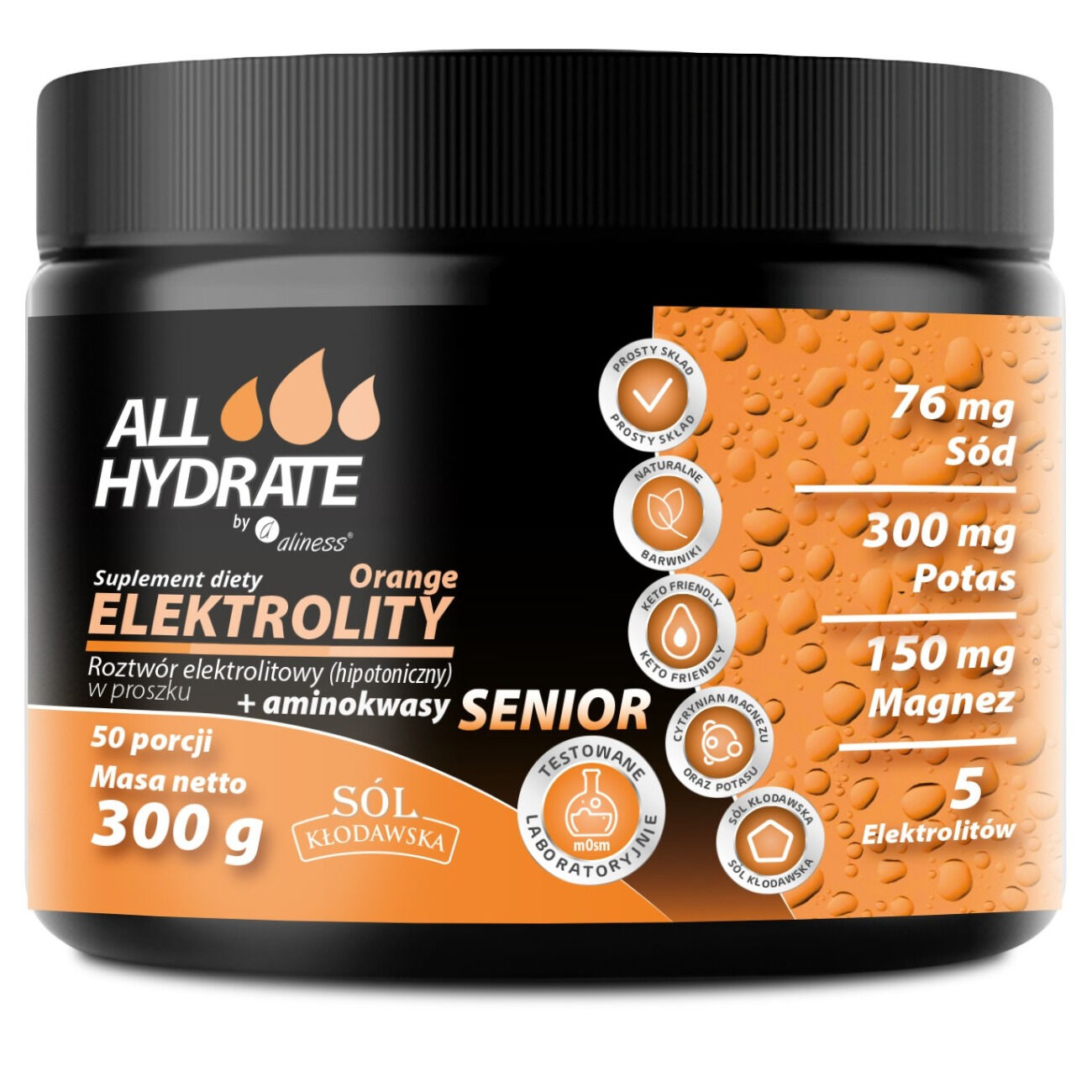 Aliness Elektrolity Senior Orange