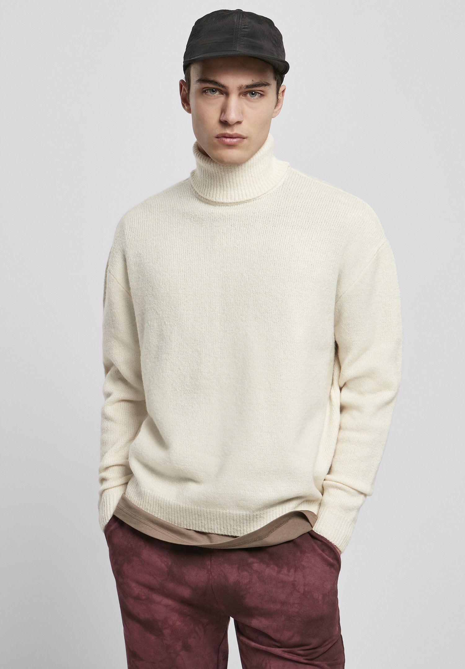 Maglione a collo alto oversize Urban Classics - Maglione - sabbia bianca