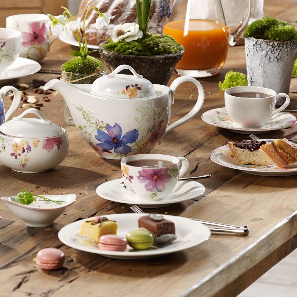 Villeroy & Boch krūze un apakštase Mariefleur Gris Basic - 1 gab.