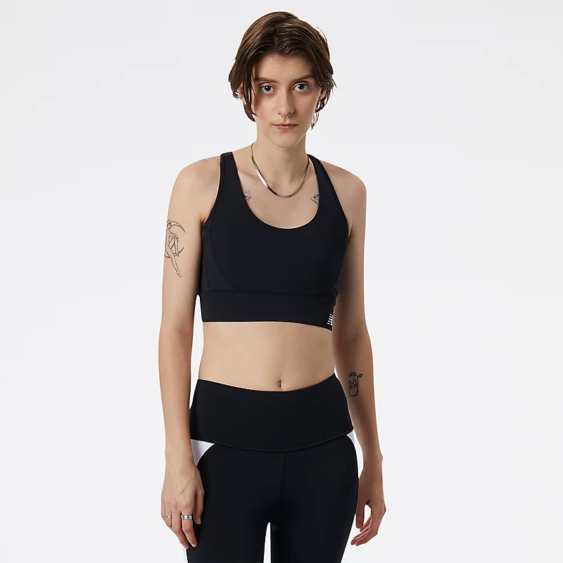 NB Tech Fashion Damen-Trainings-BH – SCHWARZ