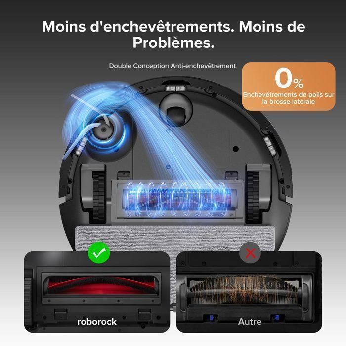 Roborock Q10 S5+ Robot Vacuum Cleaner and Mop with Docking Station, 10000 Pa Suction, VibraRise 2.0 System, Dual Anti-Tangle