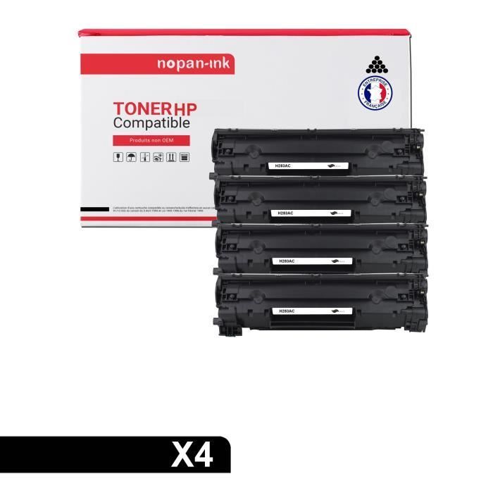 NOPAN-INK - 4 toners, compatibel met HP CF283A 83A, HP Laserjet Pro M201DW M201N MFP M125NW M127FN M127FW M225DN M225DW M125A M127FP