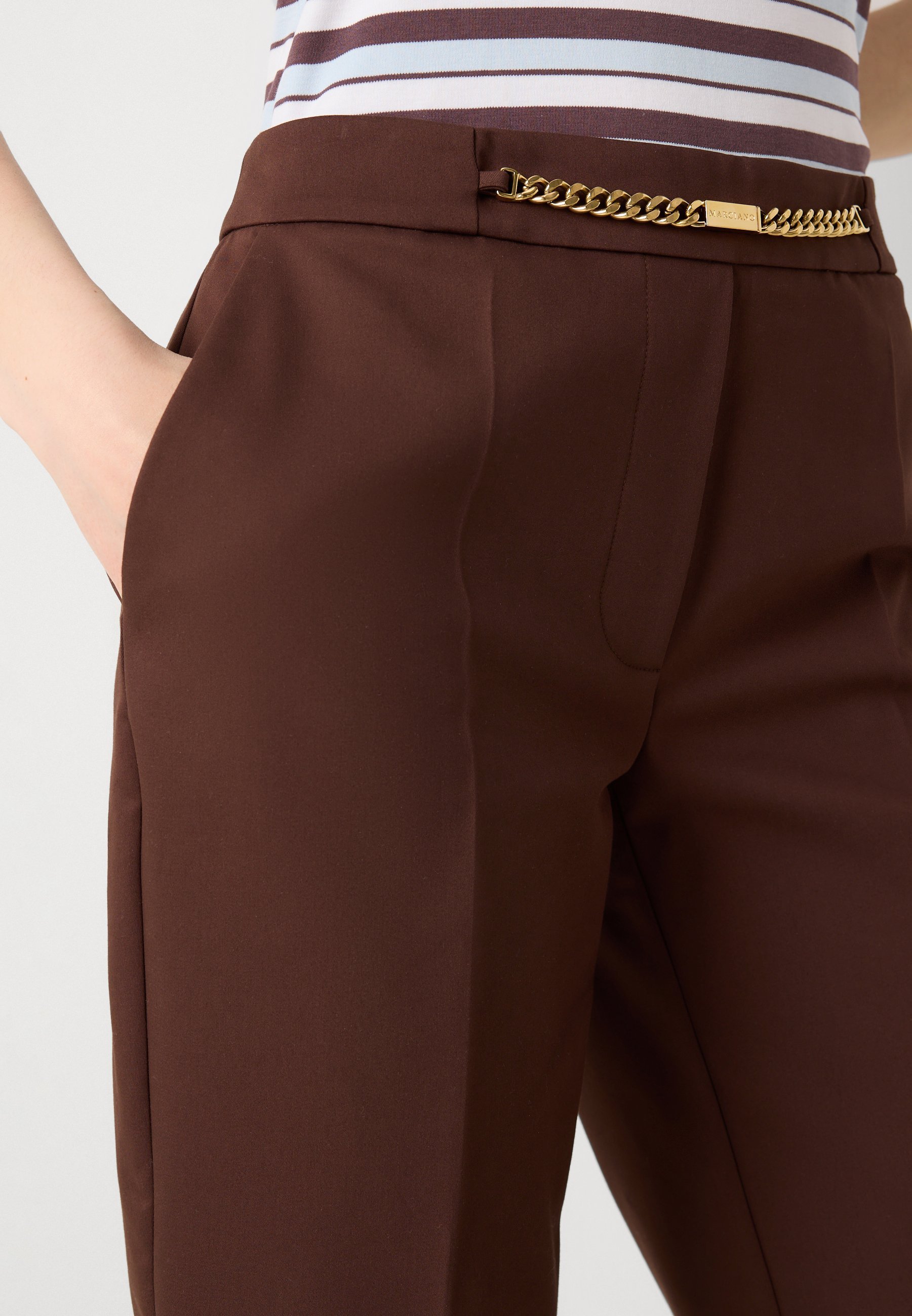 MARCIANO BY GUESS SUNNY CHAIN - Pantalon - marron foncé
