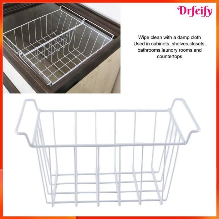 Wire freezer basket - AKOZON - 2 pcs - 47.5x39x20 cm - Rust-resistant PE coating - Integrated handles