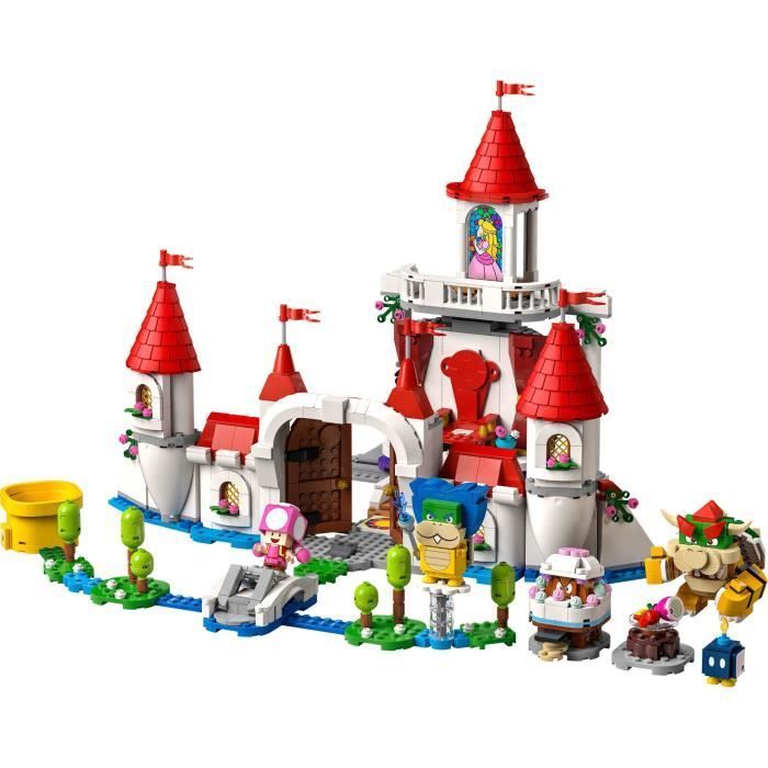 LEGO 71408 Super Mario Ensemble d’Extension Le Château de Peach, Jouet Château Fort, Figurine Bowser, Toadette, Enfant 8 Ans