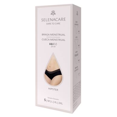SelenaCare Cueca Menstrual Hipster Preto 1 un