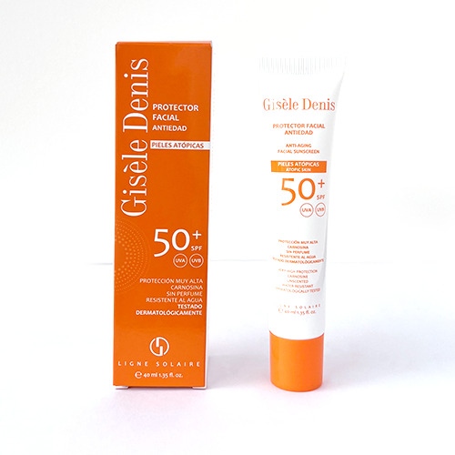 Крема за сунчање против старења за атопијску кожу SPF 50 Заштита лица