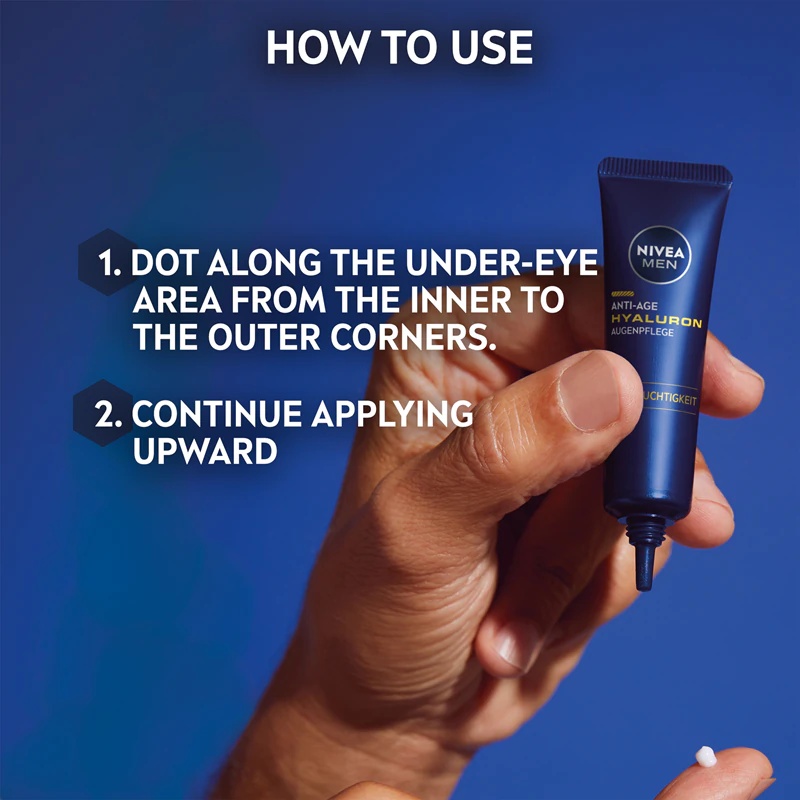 NIVEA MEN krema za oči s hialuronsko kislino proti podočnjakom in gubam za moške