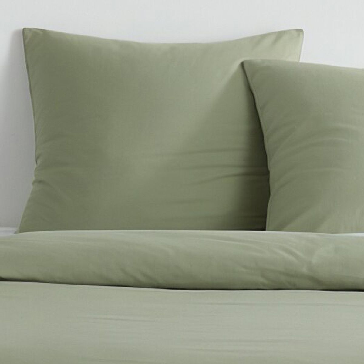 Juego de ropa de cama - TODAY - Essential - 2 personas - 220 x 240 cm - Efecto lavado color salvia