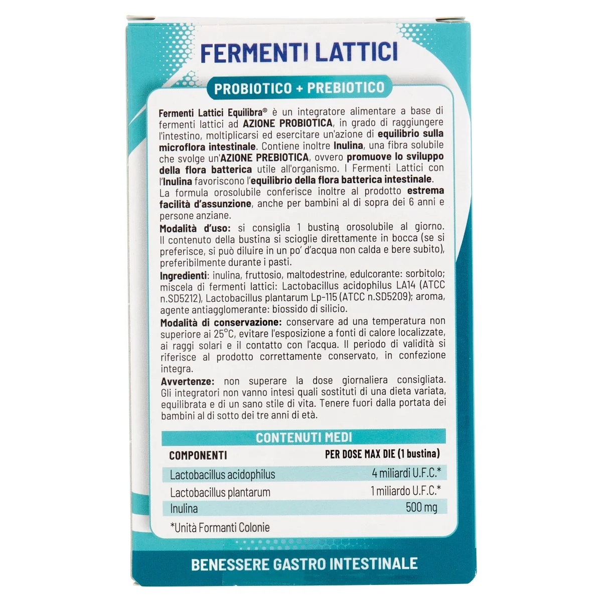 EQUILIBRA Equilibra Ferments Lactiques 10 sachets Complément alimentaire pour l'équilibre intestinal