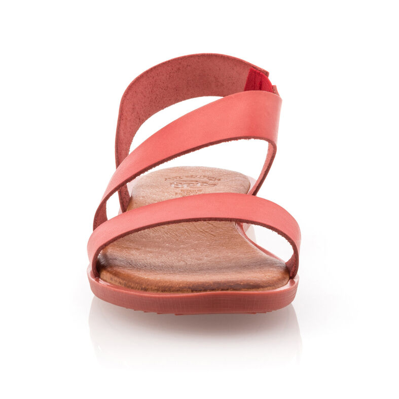 Oransje sandaler / sko med åpen tå til dame