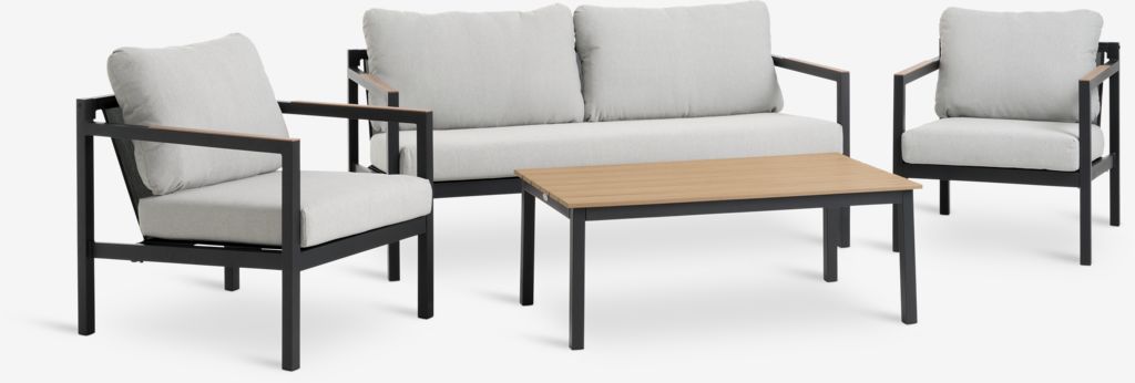 BEJSTRUP BEJSTRUP lounge garnitura za 4 sjedala, siva