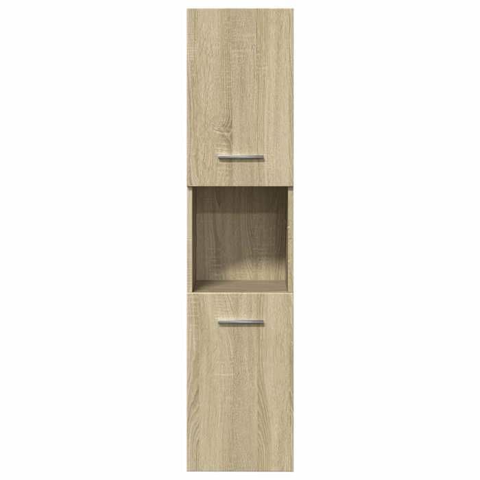vidaXL Badkamerkast Sonoma Eiken 30x30x130 cm Spaanplaat, Wandgemonteerde Toiletkast, Badkamerkast 849635